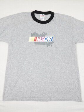 Vintage Y2K NASCAR Racing Ringer Shirt Adult XL Alstyle Tee